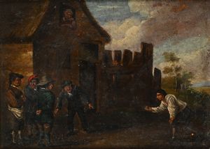 Scuola Europea del XIX secolo - Giocatori di bocce