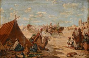 Eugène Fromentin - Accampamento arabo nei pressi delle mura di una citt