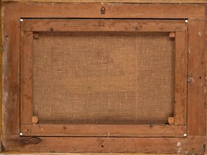 Eugène Fromentin : Accampamento arabo nei pressi delle mura di una citt  - Asta Dipinti del XIX e XX secolo - Associazione Nazionale - Case d'Asta italiane