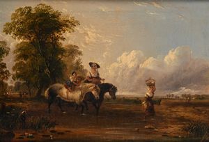 Sir Augustus Wall Callcott - 'Returning from the market' ('il ritorno dal mercato')