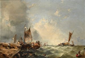 Alfred Montague - 'A fresh breeze on the Medway'