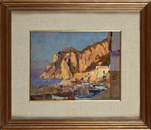 Alessio Issupoff : Veduta di Capri  - Asta Dipinti del XIX e XX secolo - Associazione Nazionale - Case d'Asta italiane