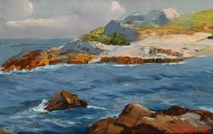 Alfredo Del Sordo - Mare mosso tra gli scogli