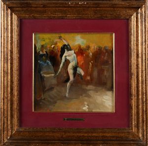 Alfredo Del Sordo : Ballerina  - Asta Dipinti del XIX e XX secolo - Associazione Nazionale - Case d'Asta italiane