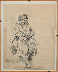 Alessio Issupoff : Gioie materne  - Asta Dipinti del XIX e XX secolo - Associazione Nazionale - Case d'Asta italiane