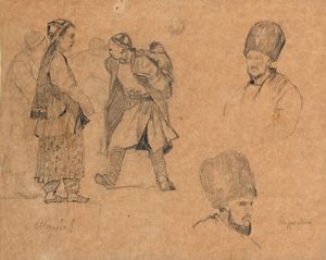 Alessio Issupoff - Studi di abitanti di Samarcanda