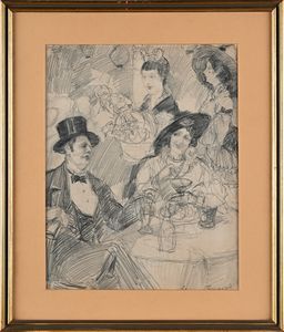 Alessio Issupoff : Ore liete  - Asta Dipinti del XIX e XX secolo - Associazione Nazionale - Case d'Asta italiane