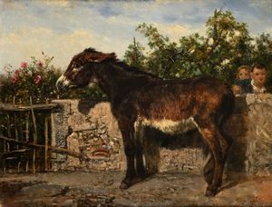 Filippo Palizzi		 - L'asinello solleticato