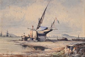 Consalvo Carelli - Veduta del golfo di Napoli da Mergellina