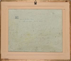 Giuseppe Casciaro : 'La casa rossa - Cava dei Tirreni'.  - Asta Dipinti del XIX e XX secolo - Associazione Nazionale - Case d'Asta italiane