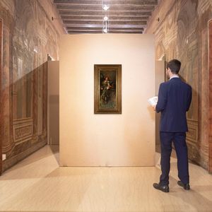 Tito Pellicciotti : Contadina con due pecore  - Asta Dipinti del XIX e XX secolo - Associazione Nazionale - Case d'Asta italiane