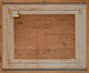 Francesco Galante : 'Antica dàrsena - Napoli - Giugno 1946'	  - Asta Dipinti del XIX e XX secolo - Associazione Nazionale - Case d'Asta italiane