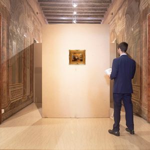 Giovanni Panza : Nello studio del pittore  - Asta Dipinti del XIX e XX secolo - Associazione Nazionale - Case d'Asta italiane