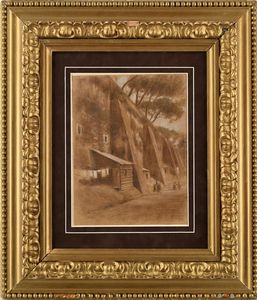 Adolf Hirémy-Hirschl : Roma, al muro torto, 1910 circa  - Asta Dipinti del XIX e XX secolo - Associazione Nazionale - Case d'Asta italiane