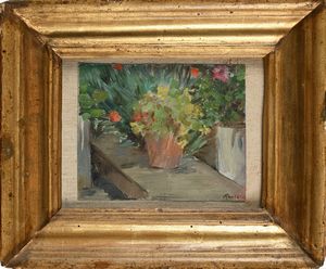 Vicente  Poveda Y Juan : Vasi di fiori  - Asta Dipinti del XIX e XX secolo - Associazione Nazionale - Case d'Asta italiane