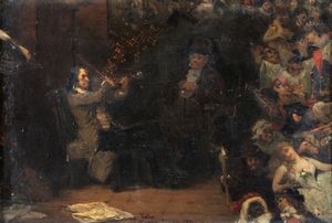 Lorenzo Valles - Bozzetto per il quadro 'Beethoven'