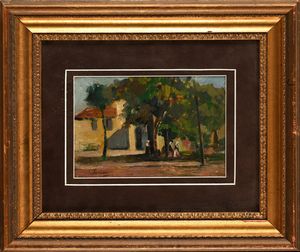 Carlo Siviero : Villa Literno  - Asta Dipinti del XIX e XX secolo - Associazione Nazionale - Case d'Asta italiane