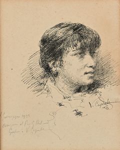 VINCENZO CAPRILE - Ritratto di giovane donna