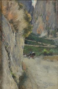 Giuseppe Casciaro - Capri, la salita della carrozza