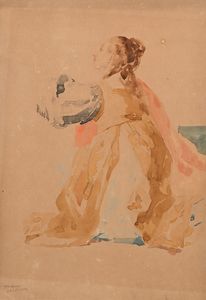 Eduardo Dalbono - Studio da un dipinto di Francesco Solimena