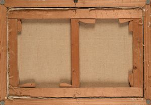 Dante Ricci : Natura morta con due mele, coltello e fiore in un bicchiere.  - Asta Dipinti del XIX e XX secolo - Associazione Nazionale - Case d'Asta italiane