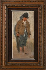 Francesco Saverio Netti : Fanciullo al sole  - Asta Dipinti del XIX e XX secolo - Associazione Nazionale - Case d'Asta italiane