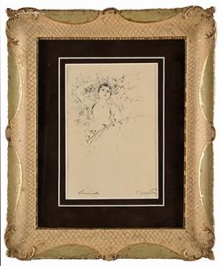 Pietro Scoppetta : Carmela (Canto sorrentino)  - Asta Dipinti del XIX e XX secolo - Associazione Nazionale - Case d'Asta italiane