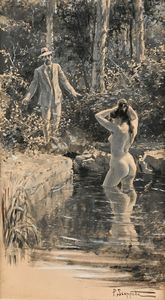 Pietro Scoppetta - La ninfa al bagno
