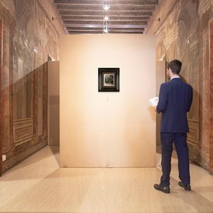 Francesco Galante : Tavola per illustrazione di Racconti della Steppa (La nuova arrivata tra i compaesani)  - Asta Dipinti del XIX e XX secolo - Associazione Nazionale - Case d'Asta italiane