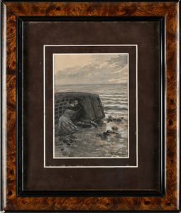 Francesco Galante : Tavola per illustrazione di Racconti della Steppa  - Asta Dipinti del XIX e XX secolo - Associazione Nazionale - Case d'Asta italiane