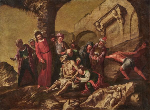 Antonio Travi, detto il Sestri (attr. a) : La resurrezione di Lazzaro  - Asta Importanti Dipinti Antichi - Associazione Nazionale - Case d'Asta italiane