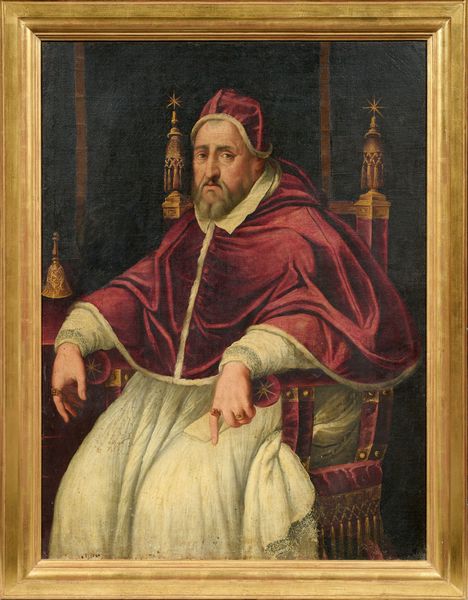 Scuola romana fine XVI secolo : Ritratto di Clemente VIII Aldobrandini  - Asta Importanti Dipinti Antichi - Associazione Nazionale - Case d'Asta italiane