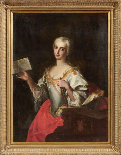 Giuseppe Bonito : Ritratto di nobildonna con spartito musicale e ventaglio  - Asta Importanti Dipinti Antichi - Associazione Nazionale - Case d'Asta italiane