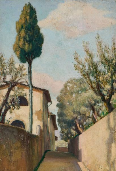 Romeo Costetti : Strada di campagna  - Asta Dipinti e Sculture del XIX e XX secolo - Associazione Nazionale - Case d'Asta italiane