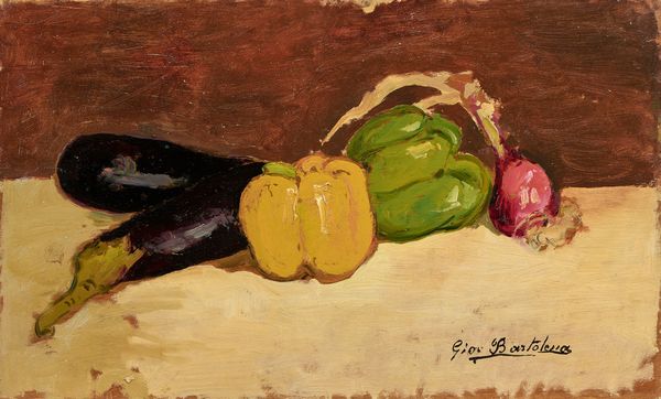 Giovanni Bartolena : Natura morta con peperoni  - Asta Dipinti e Sculture del XIX e XX secolo - Associazione Nazionale - Case d'Asta italiane
