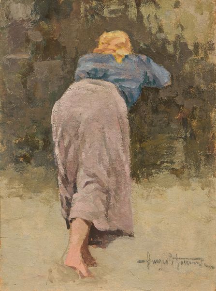 Angiolo Tommasi : Figura di schiena  - Asta Dipinti e Sculture del XIX e XX secolo - Associazione Nazionale - Case d'Asta italiane