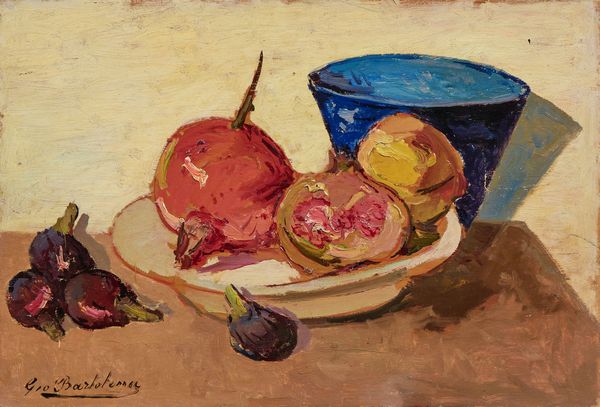 Giovanni Bartolena : Natura morta con melograni  - Asta Dipinti e Sculture del XIX e XX secolo - Associazione Nazionale - Case d'Asta italiane