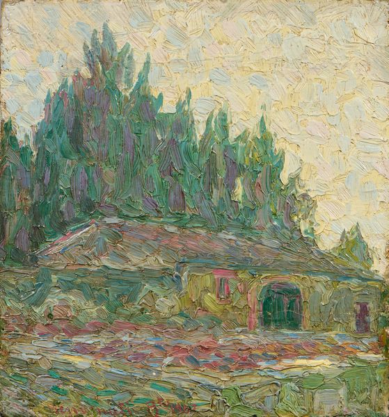 Benvenuto Benvenuti : Paesaggio con casolare  - Asta Dipinti e Sculture del XIX e XX secolo - Associazione Nazionale - Case d'Asta italiane