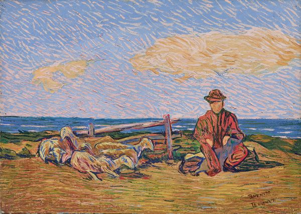 Benvenuto Benvenuti : Pastore  - Asta Dipinti e Sculture del XIX e XX secolo - Associazione Nazionale - Case d'Asta italiane