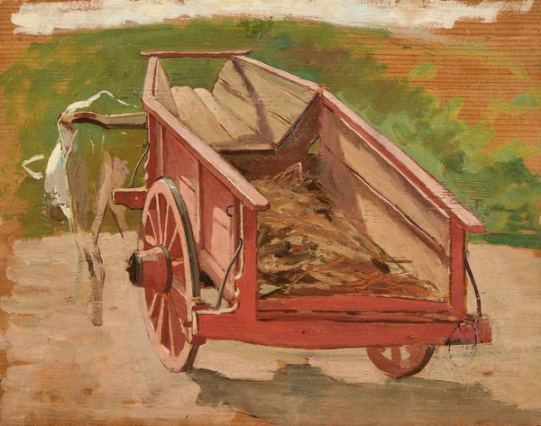 Eugenio Cecconi : Il carretto rosso  - Asta Dipinti e Sculture del XIX e XX secolo - Associazione Nazionale - Case d'Asta italiane