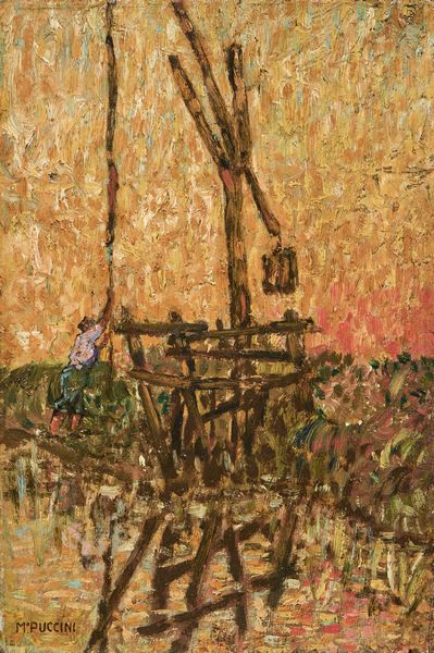 Mario Puccini : Il bindolo  - Asta Dipinti e Sculture del XIX e XX secolo - Associazione Nazionale - Case d'Asta italiane