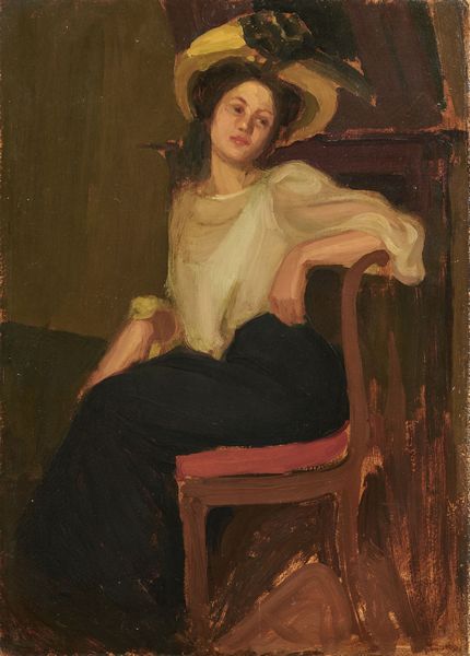 Oscar Ghiglia : La signora Papini  - Asta Dipinti e Sculture del XIX e XX secolo - Associazione Nazionale - Case d'Asta italiane