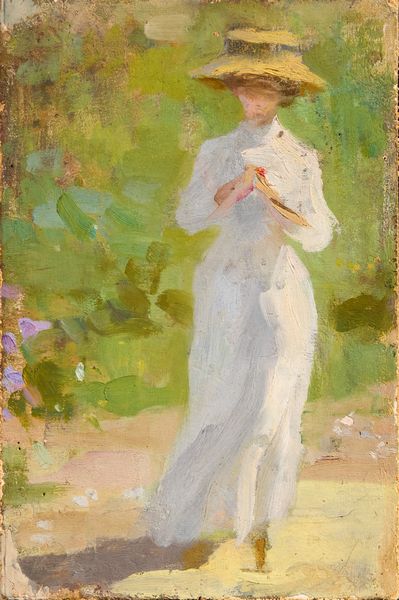 Carlo Corsi : La signora in bianco  - Asta Dipinti e Sculture del XIX e XX secolo - Associazione Nazionale - Case d'Asta italiane