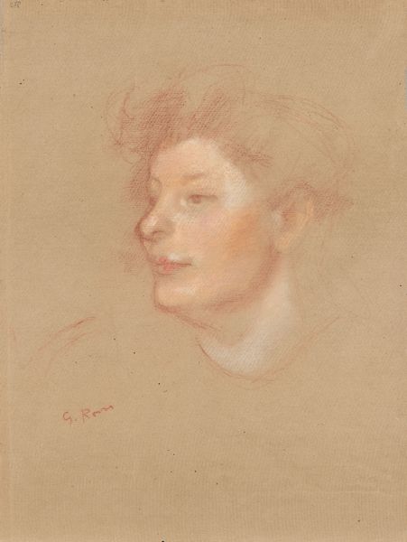 Giovanni Romagnoli : Profilo di donna  - Asta Dipinti e Sculture del XIX e XX secolo - Associazione Nazionale - Case d'Asta italiane