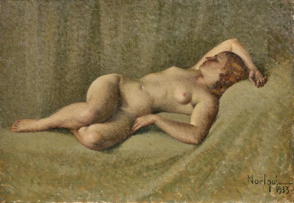 Noël Quintavalle Noëlqui : Studio di nudo di donna che dorme  - Asta Dipinti e Sculture del XIX e XX secolo - Associazione Nazionale - Case d'Asta italiane