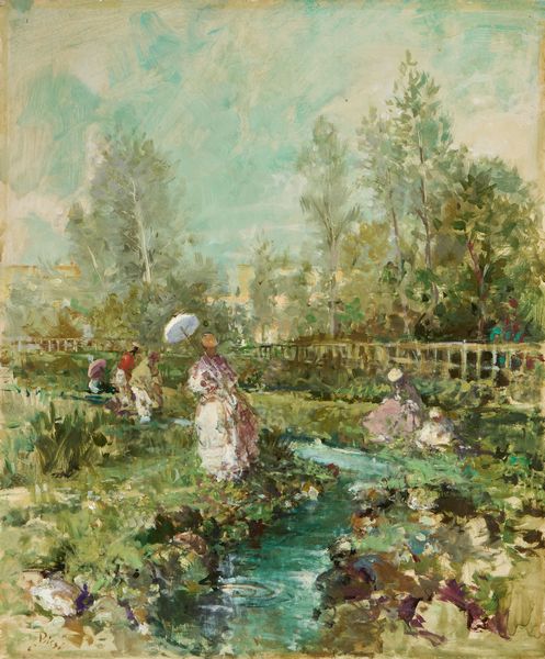 Cirno Sergio Bissi : Lungo il ruscello  - Asta Dipinti e Sculture del XIX e XX secolo - Associazione Nazionale - Case d'Asta italiane