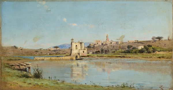 Francesco Mancini : Paesaggio  - Asta Dipinti e Sculture del XIX e XX secolo - Associazione Nazionale - Case d'Asta italiane