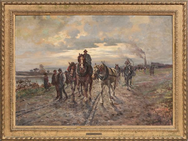 Leonardo Roda : A giornata finita  - Asta Dipinti e Sculture del XIX e XX secolo - Associazione Nazionale - Case d'Asta italiane