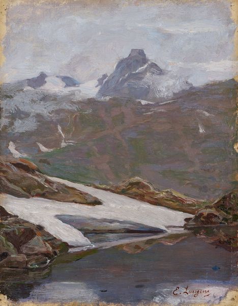 Emilio Longoni : Lago glaciale  - Asta Dipinti e Sculture del XIX e XX secolo - Associazione Nazionale - Case d'Asta italiane