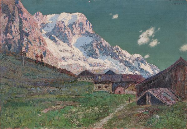 Cesare Maggi : Les Grandes Jorasses  - Asta Dipinti e Sculture del XIX e XX secolo - Associazione Nazionale - Case d'Asta italiane